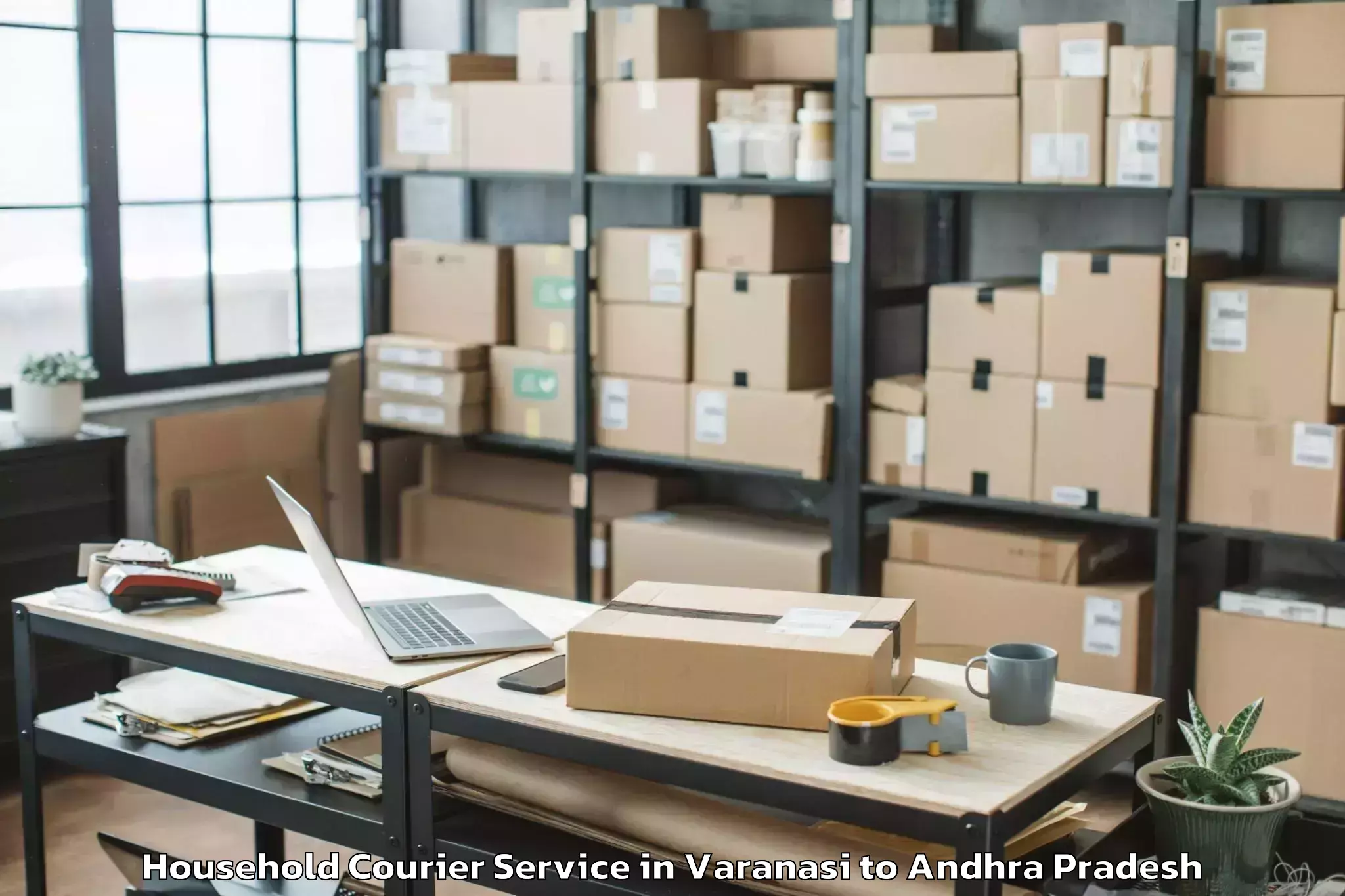 Trusted Varanasi to Kakinada Household Courier